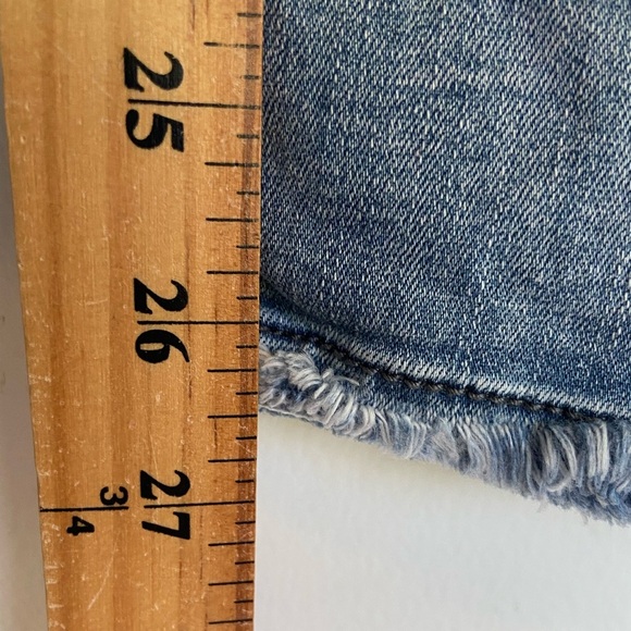 Democracy AB Technology Women's Skinny Jeans Size 10 Blue Raw Hem Distressed - Picture 7 of 11